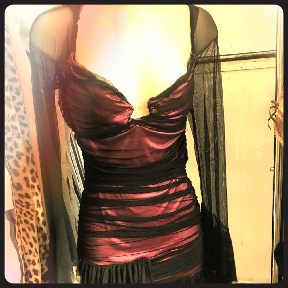 Cinema pink and black one of a kind dress.
